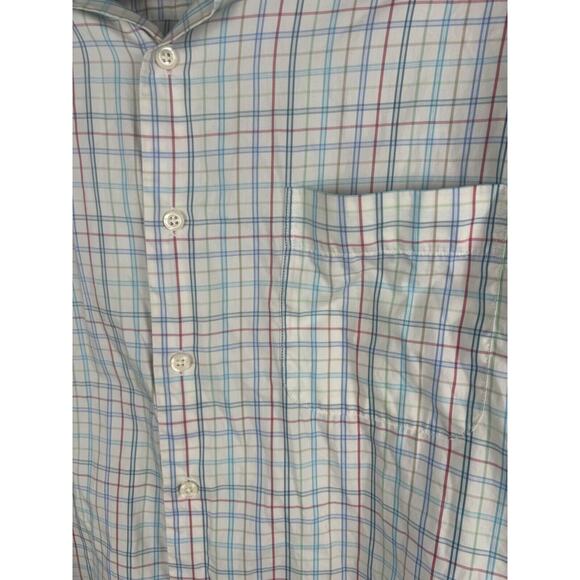 Peter Millar Button Down Plaid Crown Soft Silk Cotton Long Sleeve Medium - Picture 4 of 5